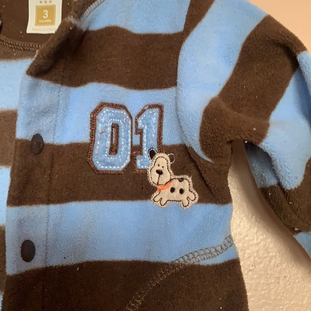 CARTER’S 3 MONTH ONCIES BUNDLE 2 NEW BLUE & BROWN